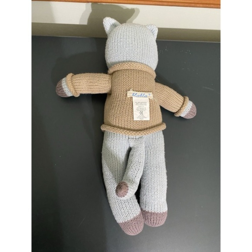 Blabla Kids Sardine‎ the Cat Regular Cotton Knit Doll 12" Waldorf Plush - Picture 3 of 4